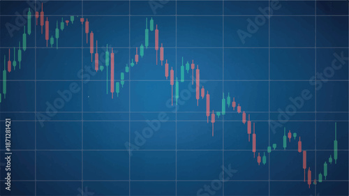 Blue Textured Background with Downward Candlestick Chart 7mtf traced