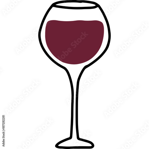 Red wine in a glass