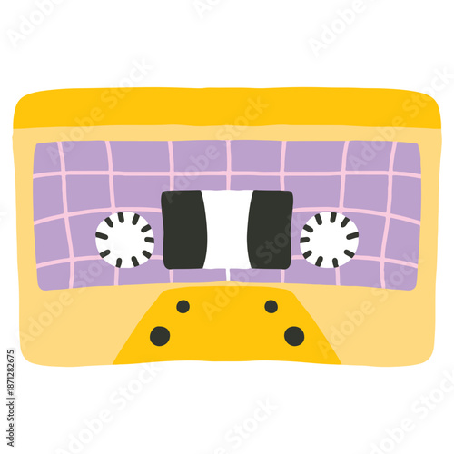 Retro Cassette Tape Illustration