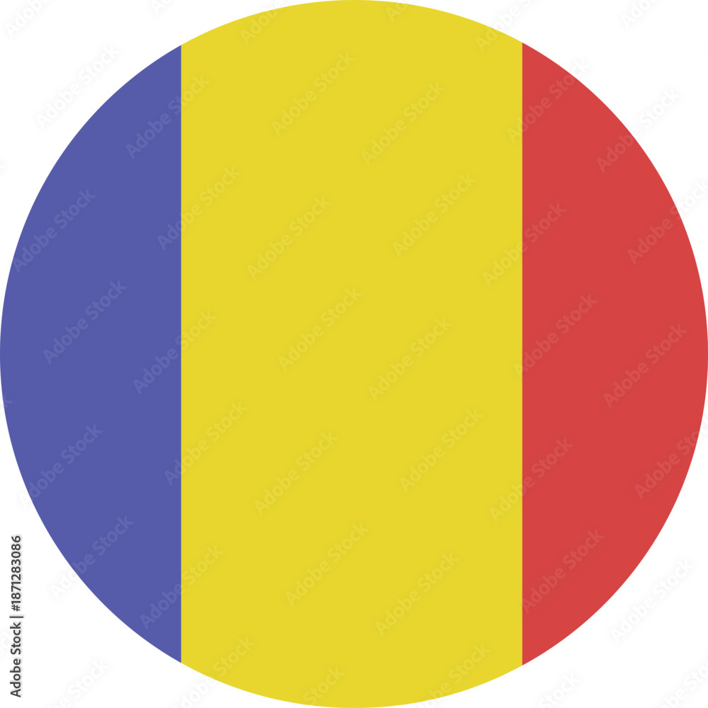 Fototapeta premium Round Flag of Romania