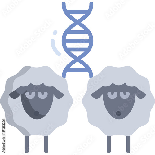 Sheep and DNA Icon
