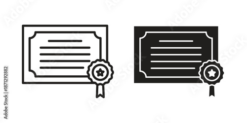 Patented icons in black glyph and liner versions for design.