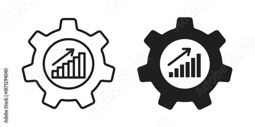 Productivity icons in black glyph and liner versions for design.
