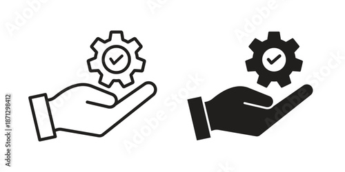 Solution Provide icons in black glyph and liner versions for design.