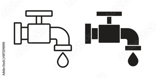 Tap icons in black glyph and liner versions for design.