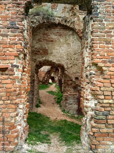 Canvastavla ancient ruins, the old stone archway leads to ancient, weathered passageways wit
