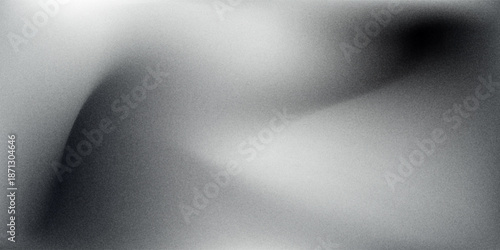 Black dark gray silver white wave abstract background for design. Light wave, wavy line. Ombre gradient. Noise rough grungy grain brushed metal metallic effect.eps10