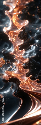 A stunning luminous abstract artwork