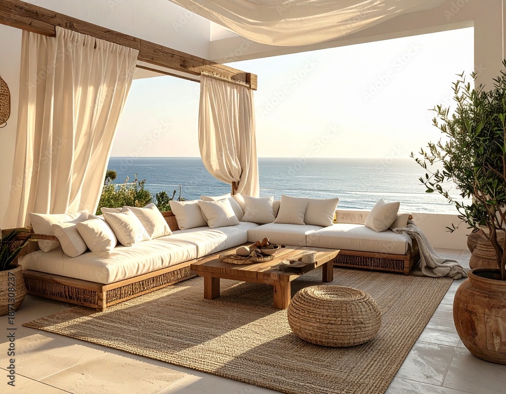 Fototapeta premium Mediterranes Luxuswohnen