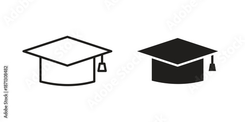 Graduated icons for web design set in black stroke and solid style. EPS10