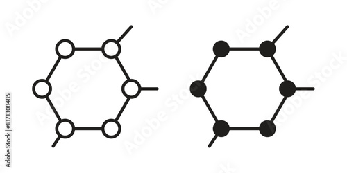 Graphene icons for web design set in black stroke and solid style. EPS10