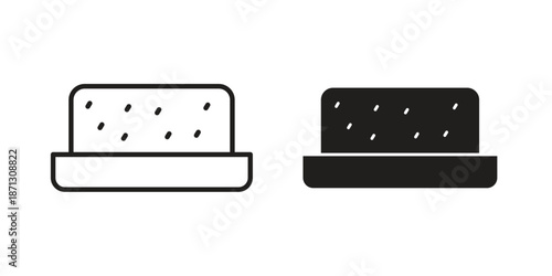 Halva icons for web design set in black stroke and solid style. EPS10