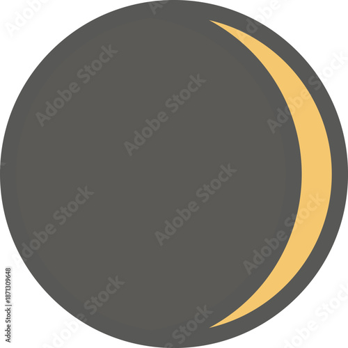 Simple Crescent Moon Icon