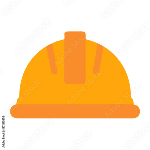 Isolated orange hard hat on black background ideal for construction safety visuals