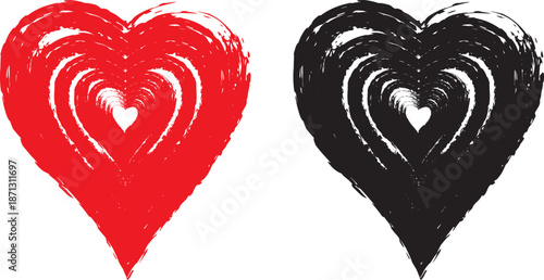 Double Heart Digital Design,Best Valentine Double Hearts Isolated Icon Clean, minimalist design for any creative project,Best Valentine Hearts Silhouette for DIY Decor Romantic heart design for DIY Va