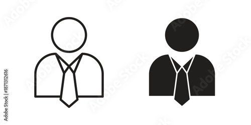 Lawyer icons for web design set in black stroke and solid style. EPS10