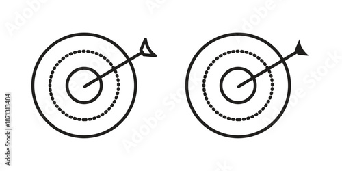 Marketing strategy icons for web design set in black stroke and solid style. EPS10