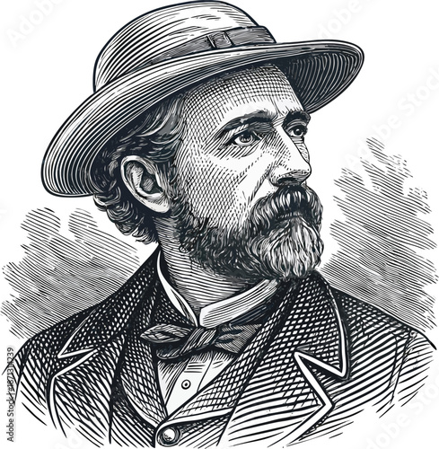 portrait of a man with hat