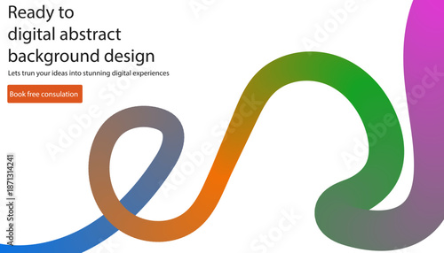 Modern colorful gradient abstract wave background for digital design use