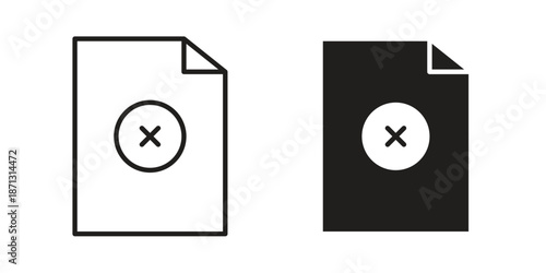 Paperless icons for web design set in black stroke and solid style. EPS10