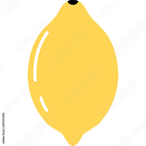 Simple Yellow Lemon Illustration