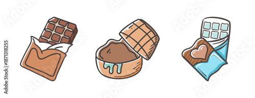 Delicious chocolate bars and pieces, a sweet treat for indulgence and pleasure