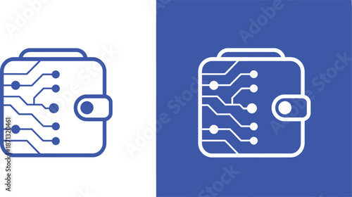 Digital wallet with circuit board pattern technology