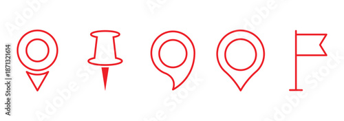 Set of location pin icons. location pin place marker. Location icon. Map marker pointer icon set. Modern map markers.  GPS location symbol collection. 