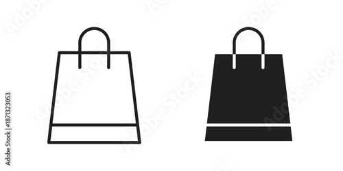 Shopping bag icons Symbol, logo illustration. icon concept for web design