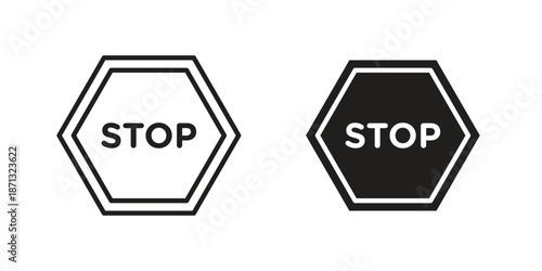 Stop icons Symbol, logo illustration. icon concept for web design