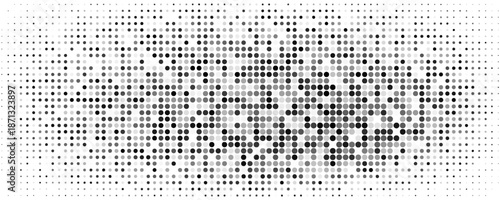 Modern dotted halftone gradient texture. Vanishing polka dot background. Repeating dots gradation simple abstract art design