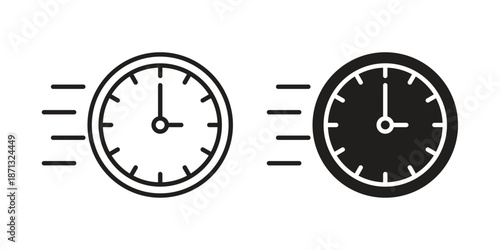 Time fast icons Symbol, logo illustration. icon concept for web design