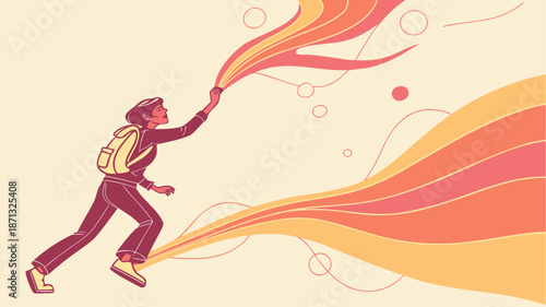 dancing girl vector illustration