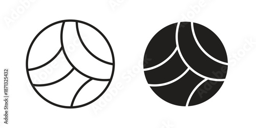 Volley ball icons Symbol, logo illustration. icon concept for web design