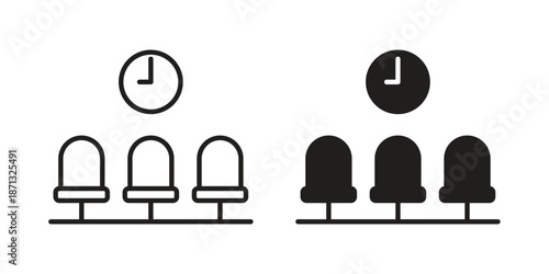 Waiting Room icons Symbol, logo illustration. icon concept for web design