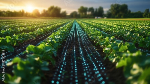 Sustainable Farming Technology Background 