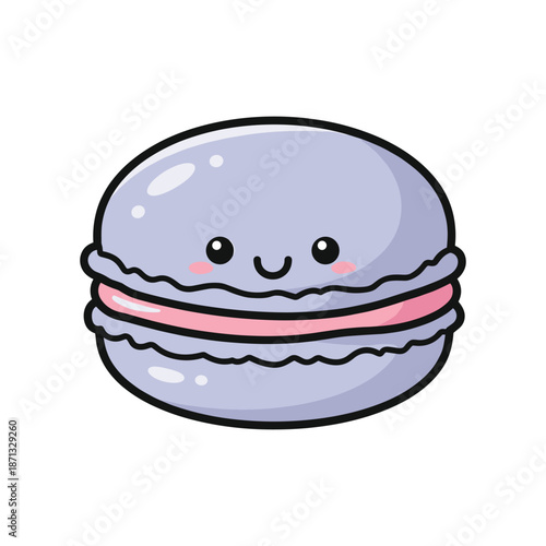 Adorable Cartoon Macaron Illustration