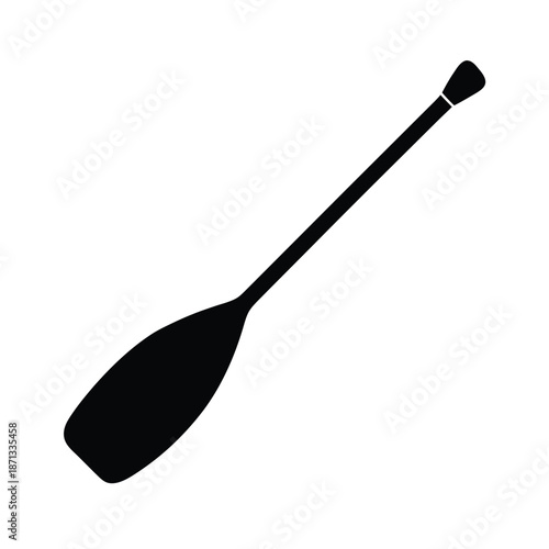 Paddle Board Silhouette Icon Vector Illustration