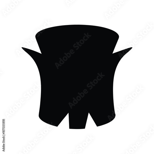 Tree Stump Silhouette Icon Vector Illustration