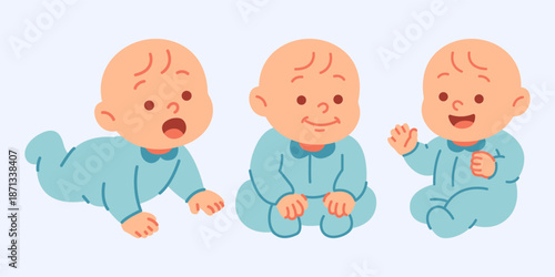 Adorable New born Babies Exploring The World In Cute Flat