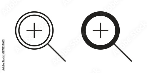 Zoom in icons Symbol, logo illustration. icon concept for web design