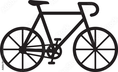 Black and white outline of a bicycle with a letter P on the right also transparent background