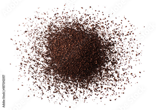 Brown granular substance in a cluster, radiating outward