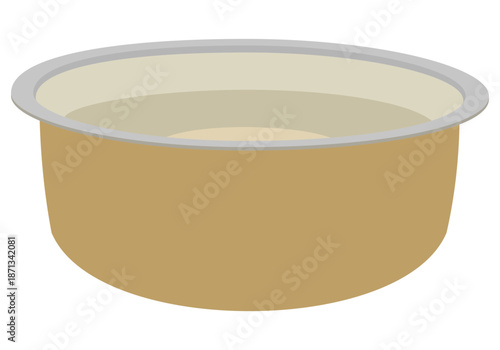 Disposable round food container bowl vector isolated