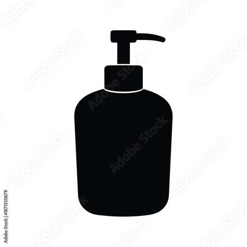 Soap Dispenser Silhouette Icon Vector Illustration