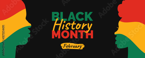 black history month celebration banner design vector illustration