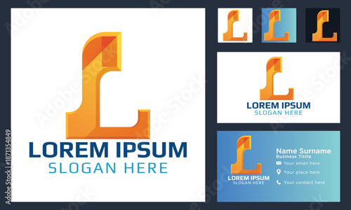 Koleksi desain logo huruf L abstrak, ikon grafis vektor untuk bisnis dan teknologi, grafik simbol berwarna Lihat lebih sedikit 2025-2060.
