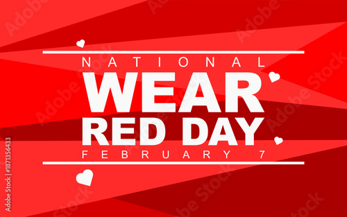 Vector graphic of National Wear Red Day ideal for National Wear Red Day celebration.