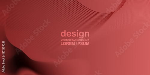 curved 3d shape with dynamic line background. Modern creative trendy design in vector illustration