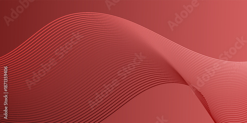 curved 3d shape with dynamic line background